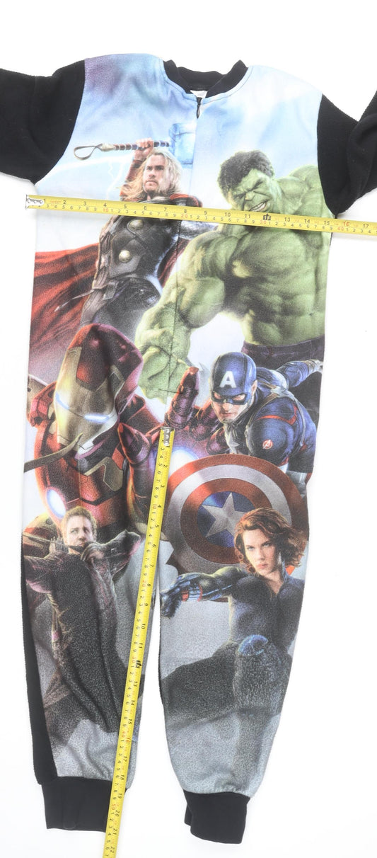 Marvel Avengers Boys Multicoloured Fleece One Piece Pyjamas 7-8 Years