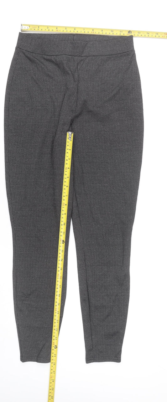 Papaya Womens Grey Geometric Stretch Leggings Size 8