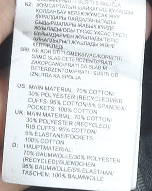 Adidas Men’s Black Jogger Sweatpants S Cotton Blend Tapered