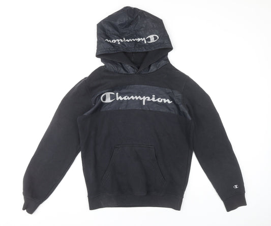 Champion Men’s Black Pullover Hoodie XS Logo Sportswear