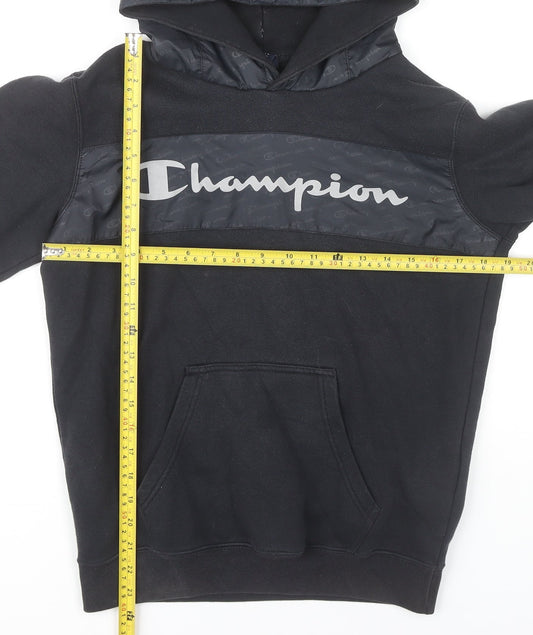 Champion Men’s Black Pullover Hoodie XS Logo Sportswear