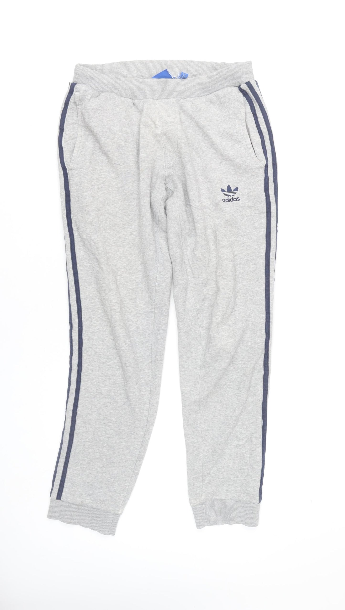 Adidas Men's Grey Sweatpants Joggers Size S Tapered Casual