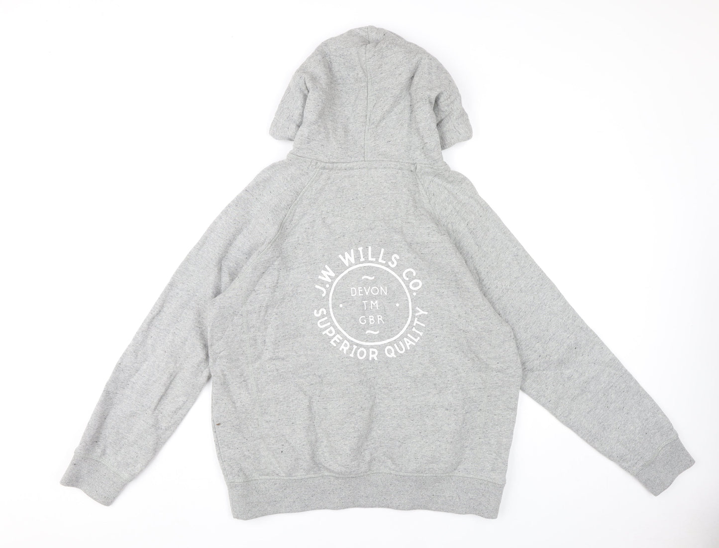 Jack Wills Women’s Grey Hoodie Size 14 Pullover Logo Cotton