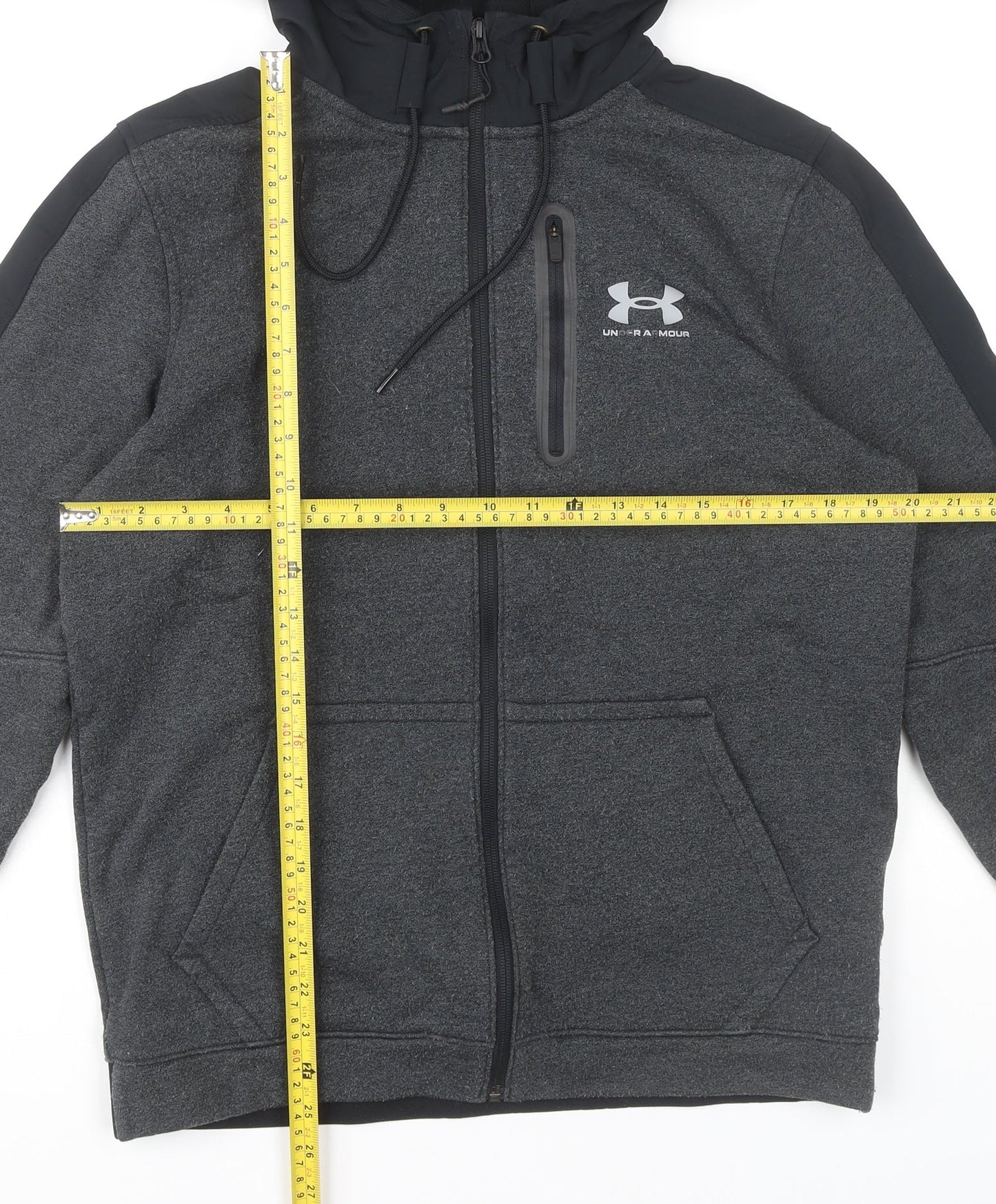 Under Armour Men’s Grey Full Zip Hoodie Size M ColdGear Sportswear