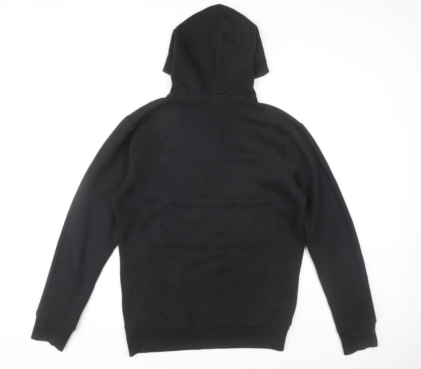 Ellesse Mens Black Grey Pullover Hoodie M Logo 1/2 Zip Sportswear