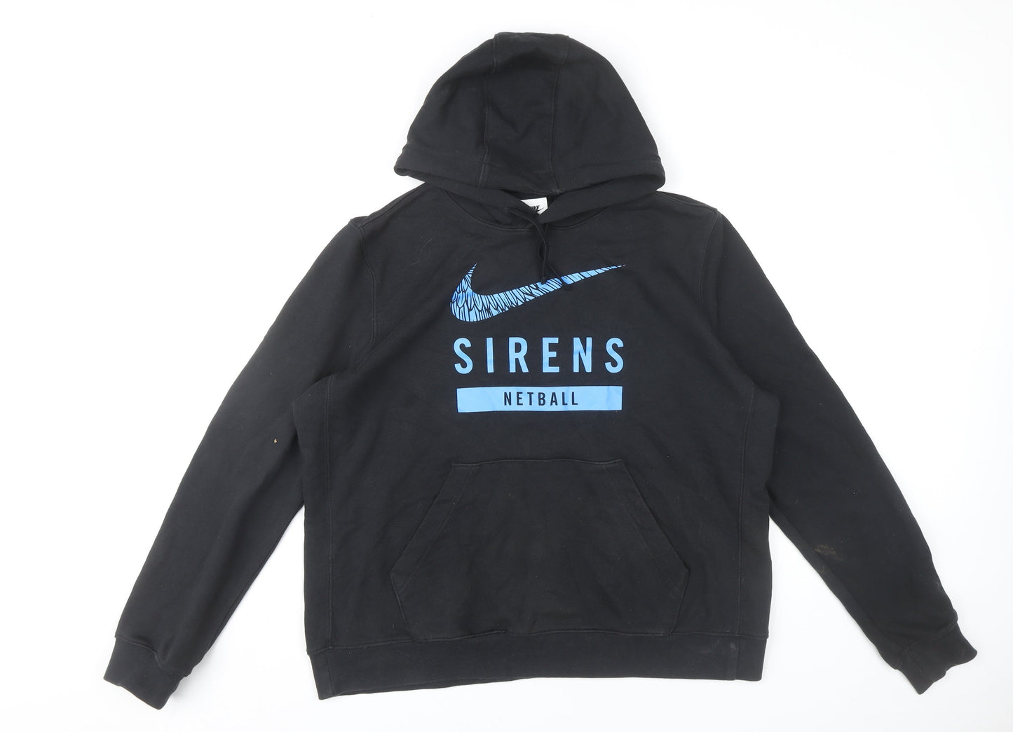 Nike Mens Black XL Pullover Hoodie Sirens Netball Graphic Sports