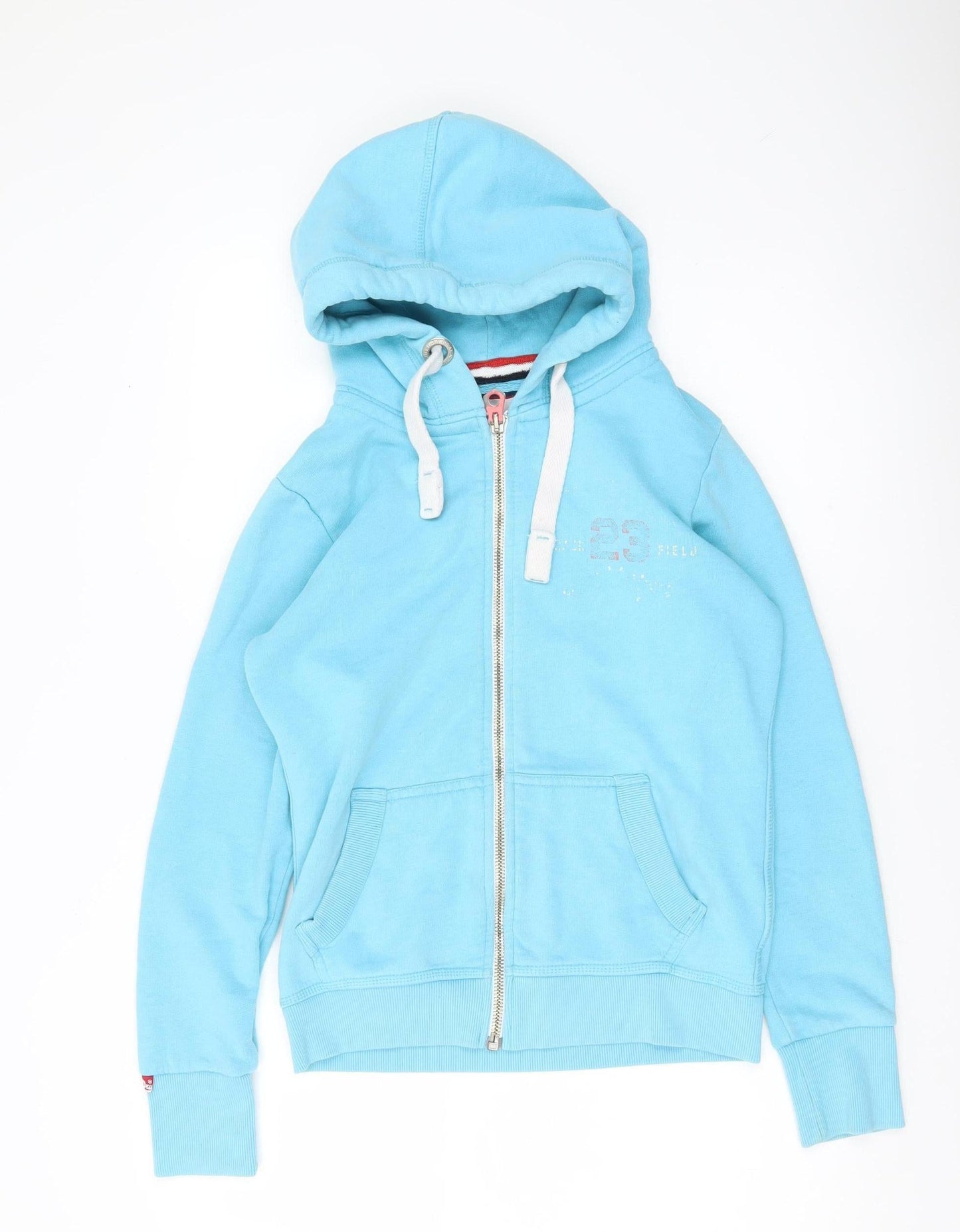 Superdry Womens Blue Small Full Zip Hoodie Track & Field