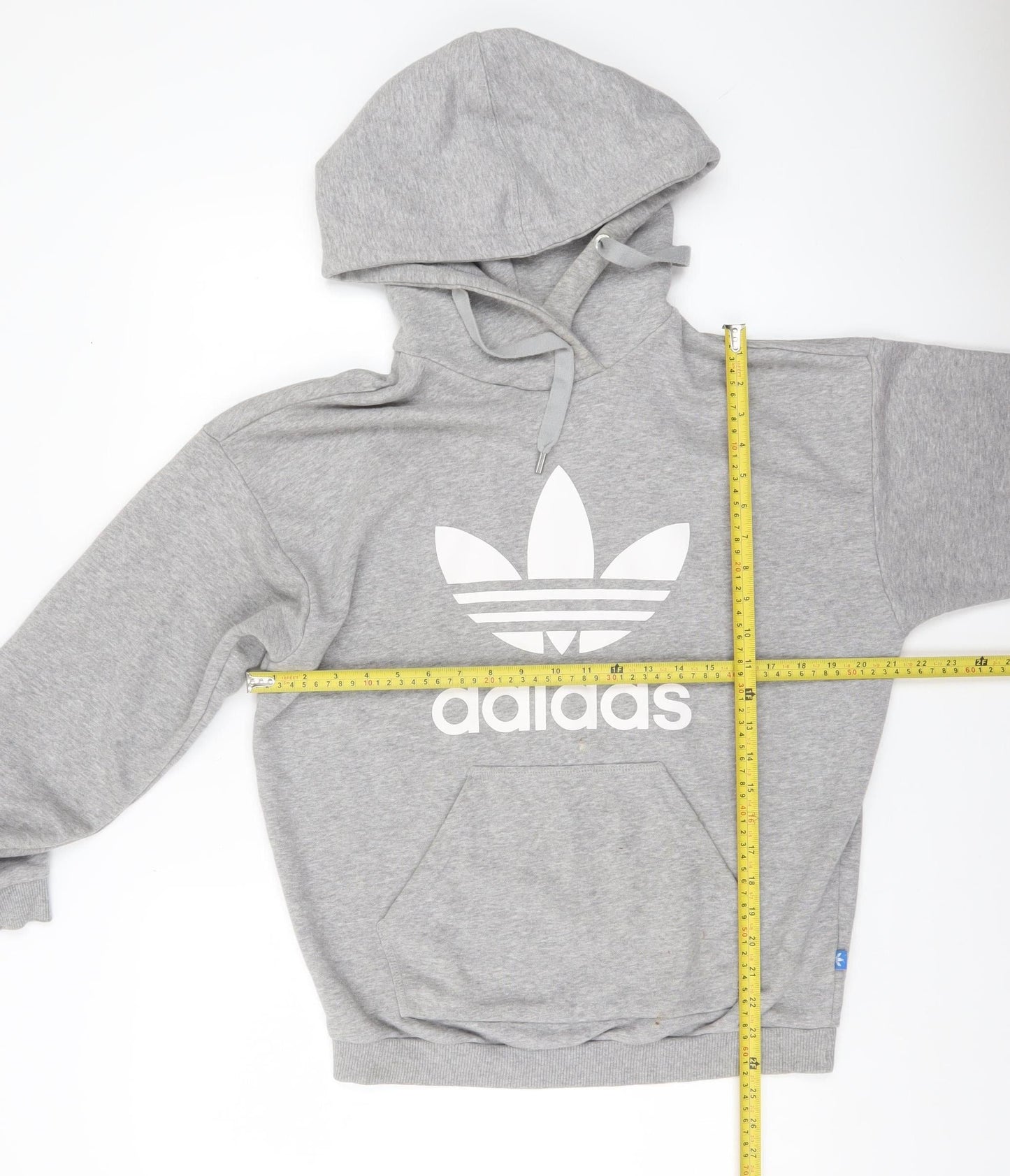 Adidas Mens Grey XL Pullover Hoodie Logo Sportswear Hoodie