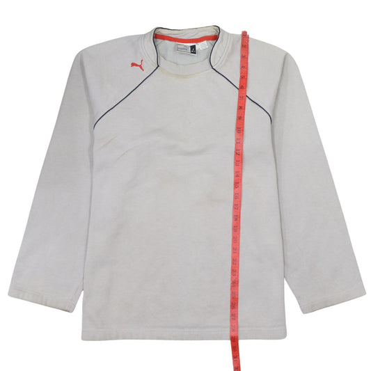 Puma Mens Beige Long Sleeve Crew Neck Pullover Sweatshirt Size L