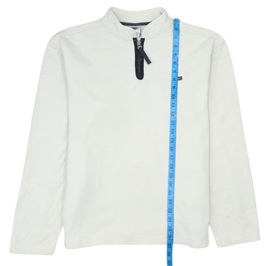 Nike Men’s White Pullover Sweatshirt Mock Neck 1/4 Zip M Regular Fit
