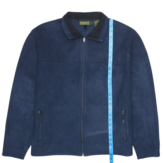 Timberland Mens Blue Fleece Jacket Size M Full Zip Outdoor Casual