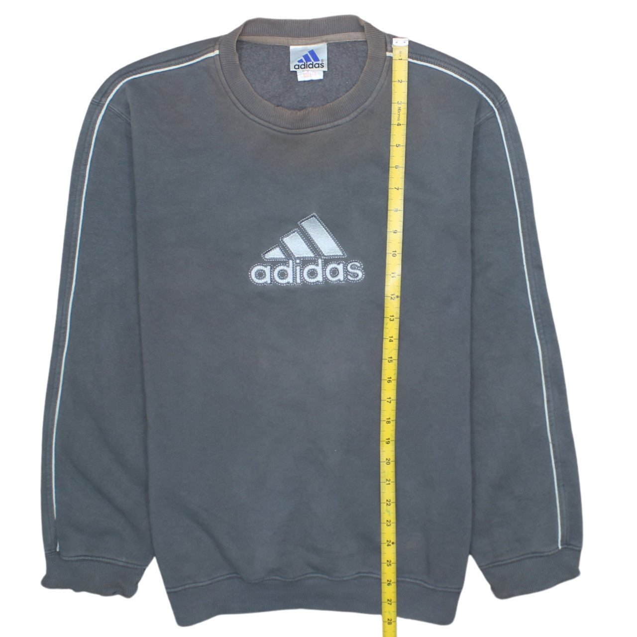 Adidas Men’s Grey Pullover Sweatshirt Size S Crew Neck Logo