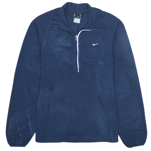 Nike Men's Blue Therma-Fit Fleece 1/4 Zip Jacket Size M