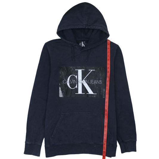 Calvin Klein Jeans Men's Blue XL Pullover Hoodie with Logo