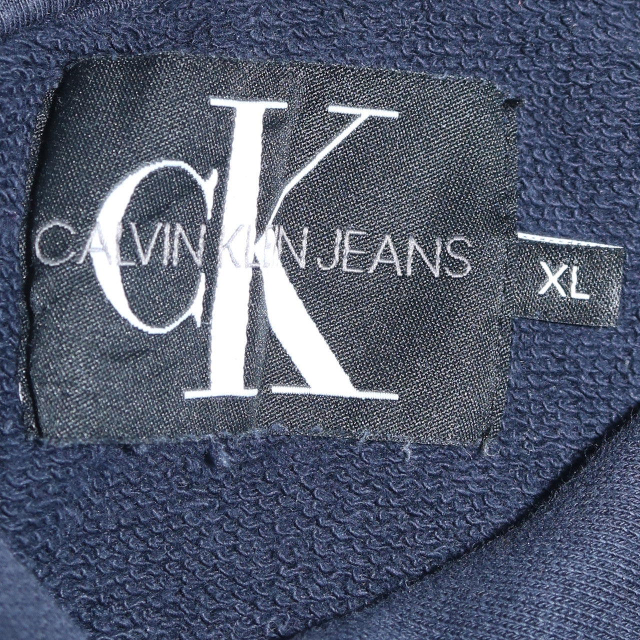 Calvin Klein Jeans Men's Blue XL Pullover Hoodie with Logo