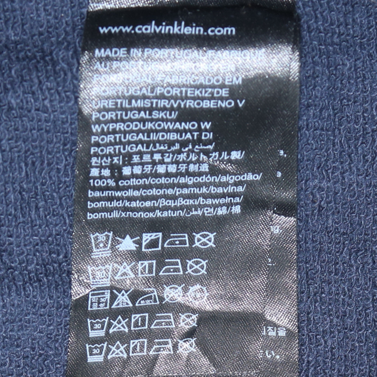 Calvin Klein Jeans Men's Blue XL Pullover Hoodie with Logo