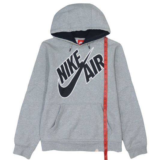 Nike Men's Grey Pullover Hoodie Small Logo Sportswear Fleece