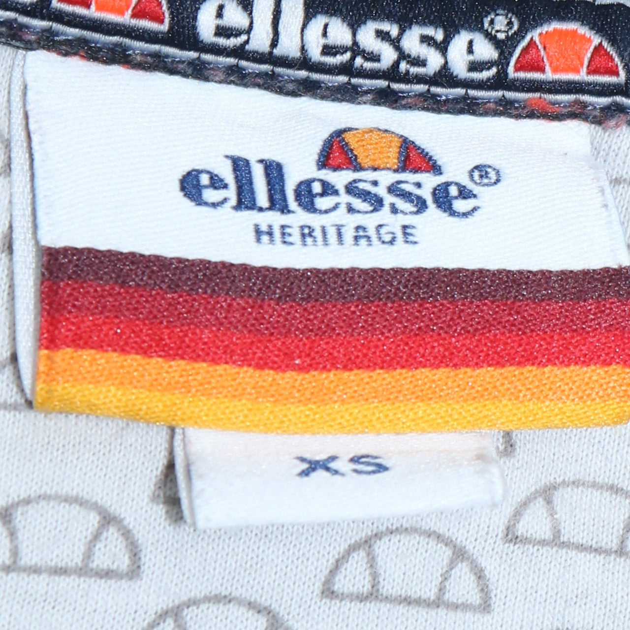Ellesse Men’s XS Blue White Red Crew Neck Sweatshirt Retro Logo
