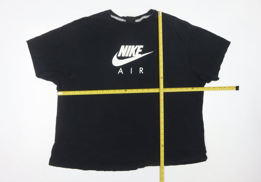 Nike Women’s Black 2XL Air T-Shirt Casual Short Sleeve Cotton