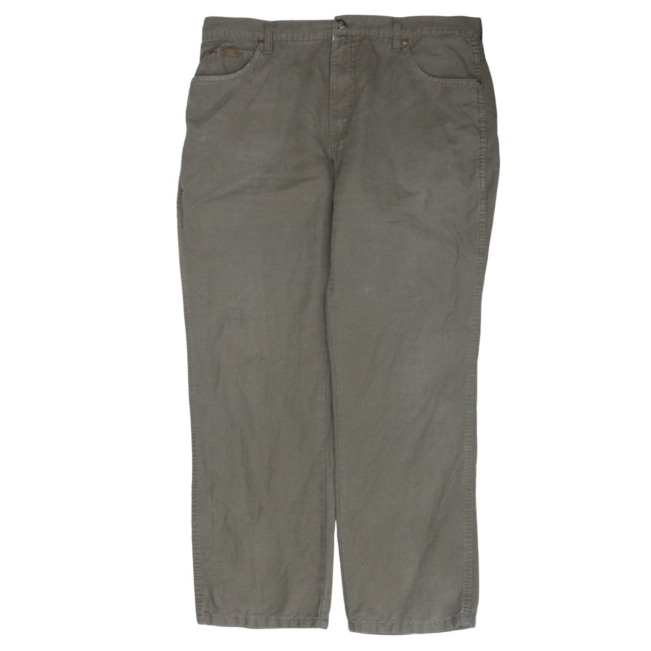 Wrangler Mens Brown Straight Leg Jeans W38 L30 Cotton Linen