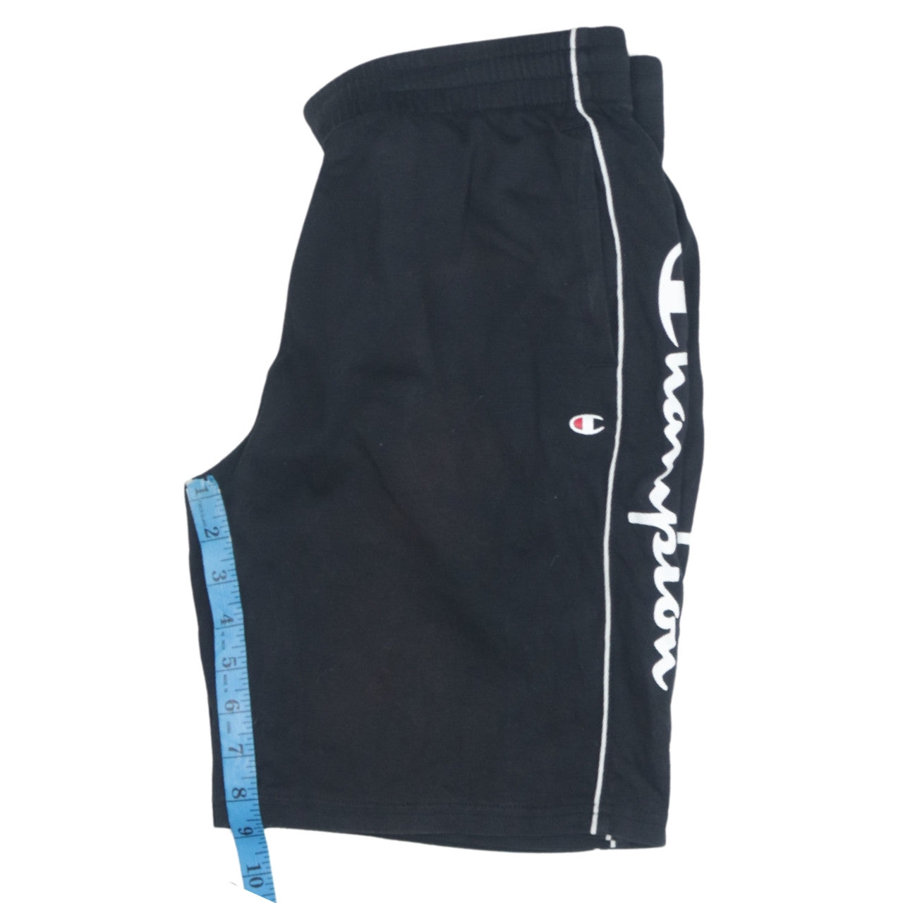 Champion Men’s Black L Sweat Shorts Elastic Waist Logo Casual Sportswear