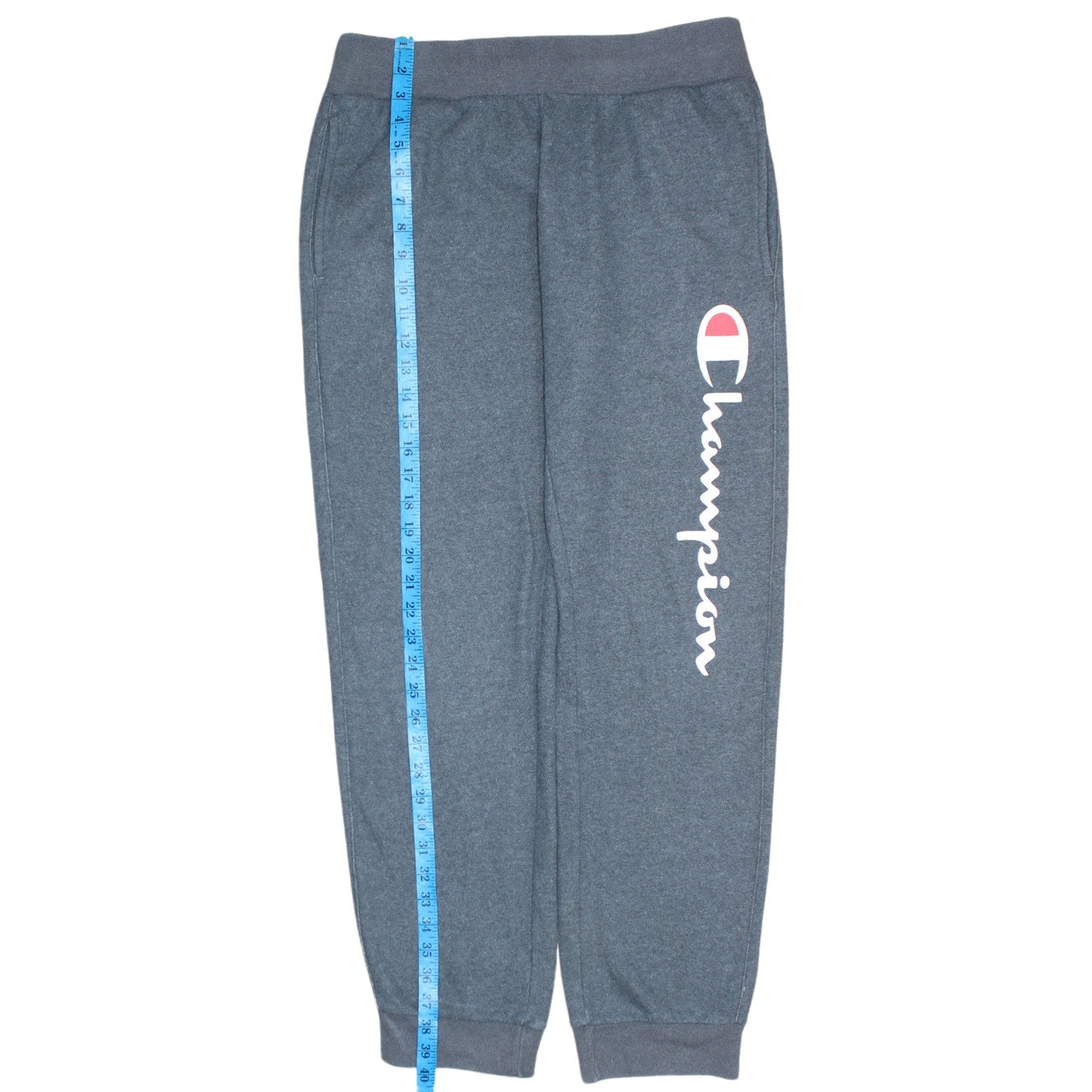 Champion Men Grey Sweatpants Medium Regular Fit Tapered Logo
