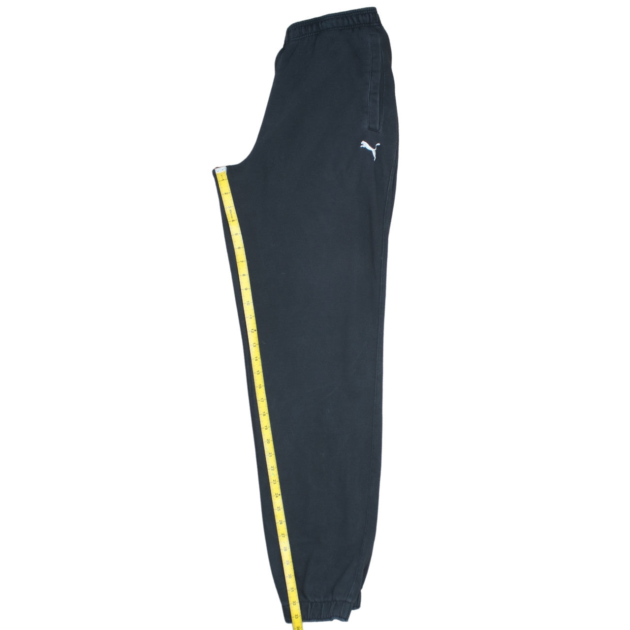 Puma Mens Black Sweatpants L Elastic Waist Tapered Joggers