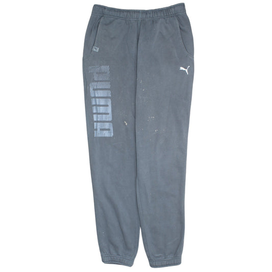 Puma Mens Grey Sweatpants Trousers Size M Regular Fit Logo Sports