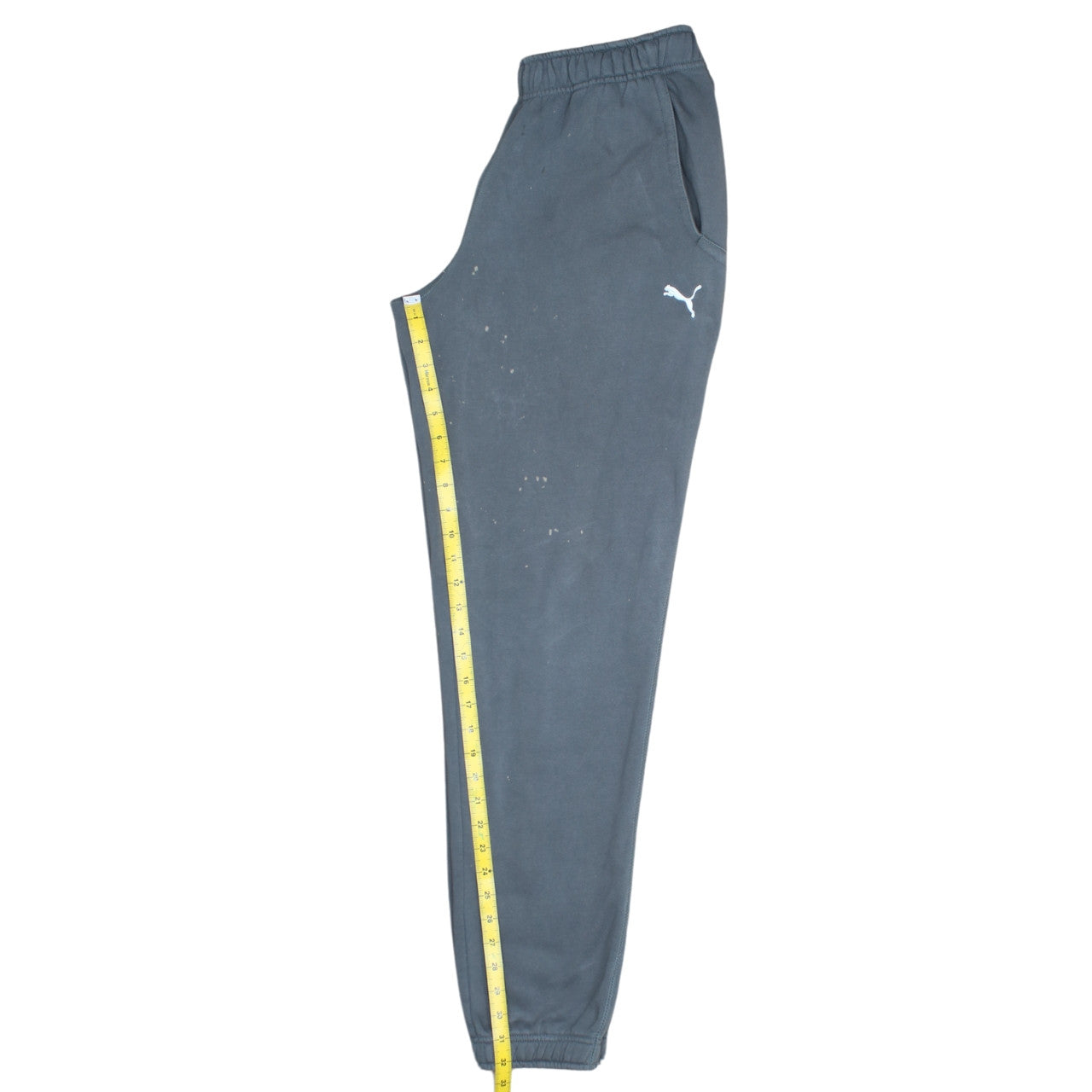 Puma Mens Grey Sweatpants Trousers Size M Regular Fit Logo Sports
