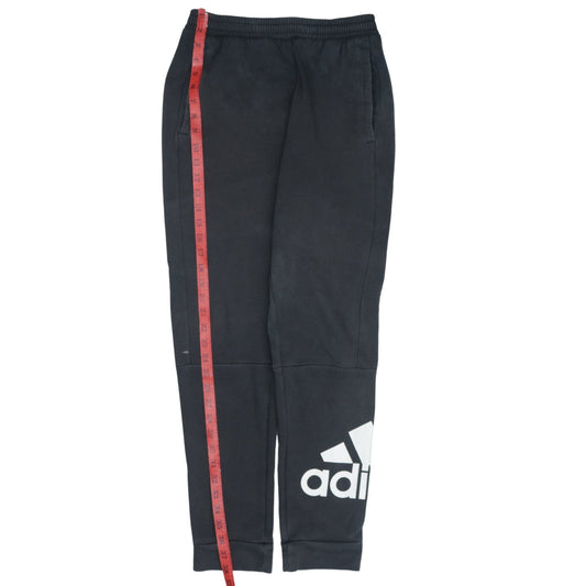 Adidas Mens Black Sweatpants S Tapered Logo Casual Joggers