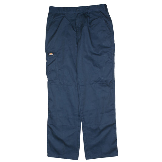 Dickies Men’s Blue Cargo Workwear Trousers 32R Polyester Cotton