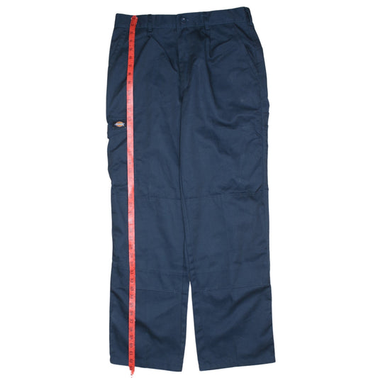Dickies Men’s Blue Cargo Workwear Trousers 32R Polyester Cotton