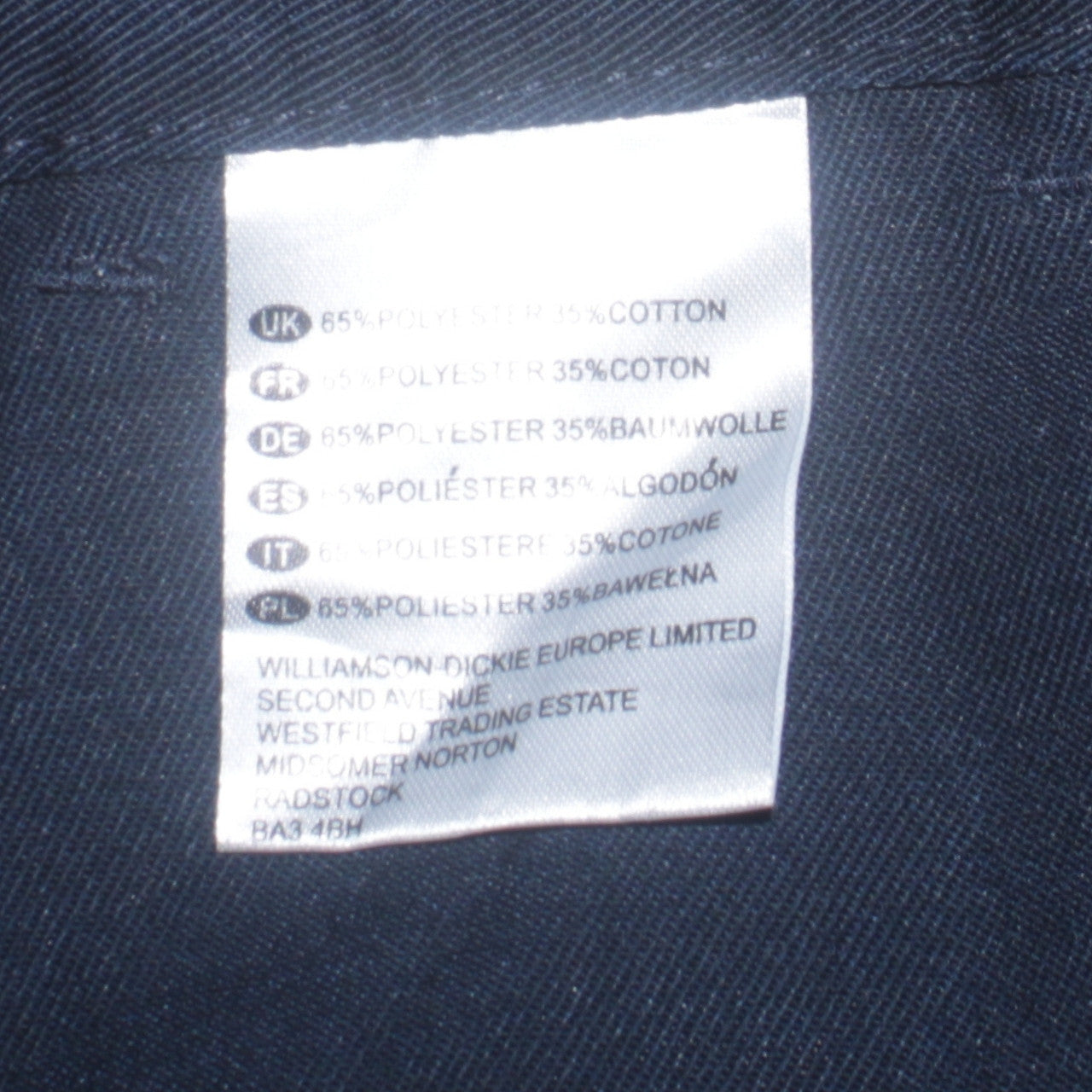 Dickies Men’s Blue Cargo Workwear Trousers 32R Polyester Cotton