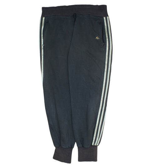 Adidas Womens Black Size 14 Jogger Sweatpants Tapered Stripe