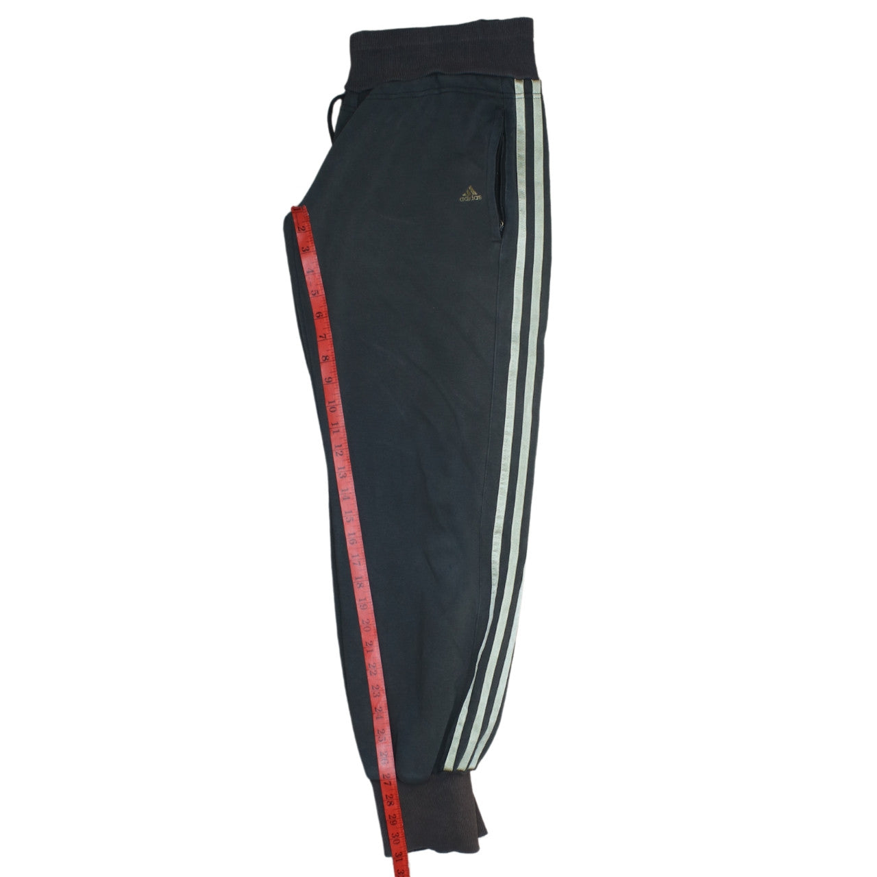 Adidas Womens Black Size 14 Jogger Sweatpants Tapered Stripe