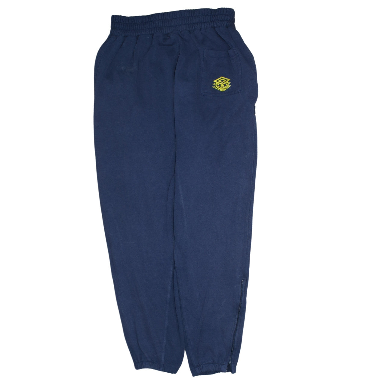 Umbro Womens Blue M Sweatpants Retro Fleece Elastic Waist Zip Pockets