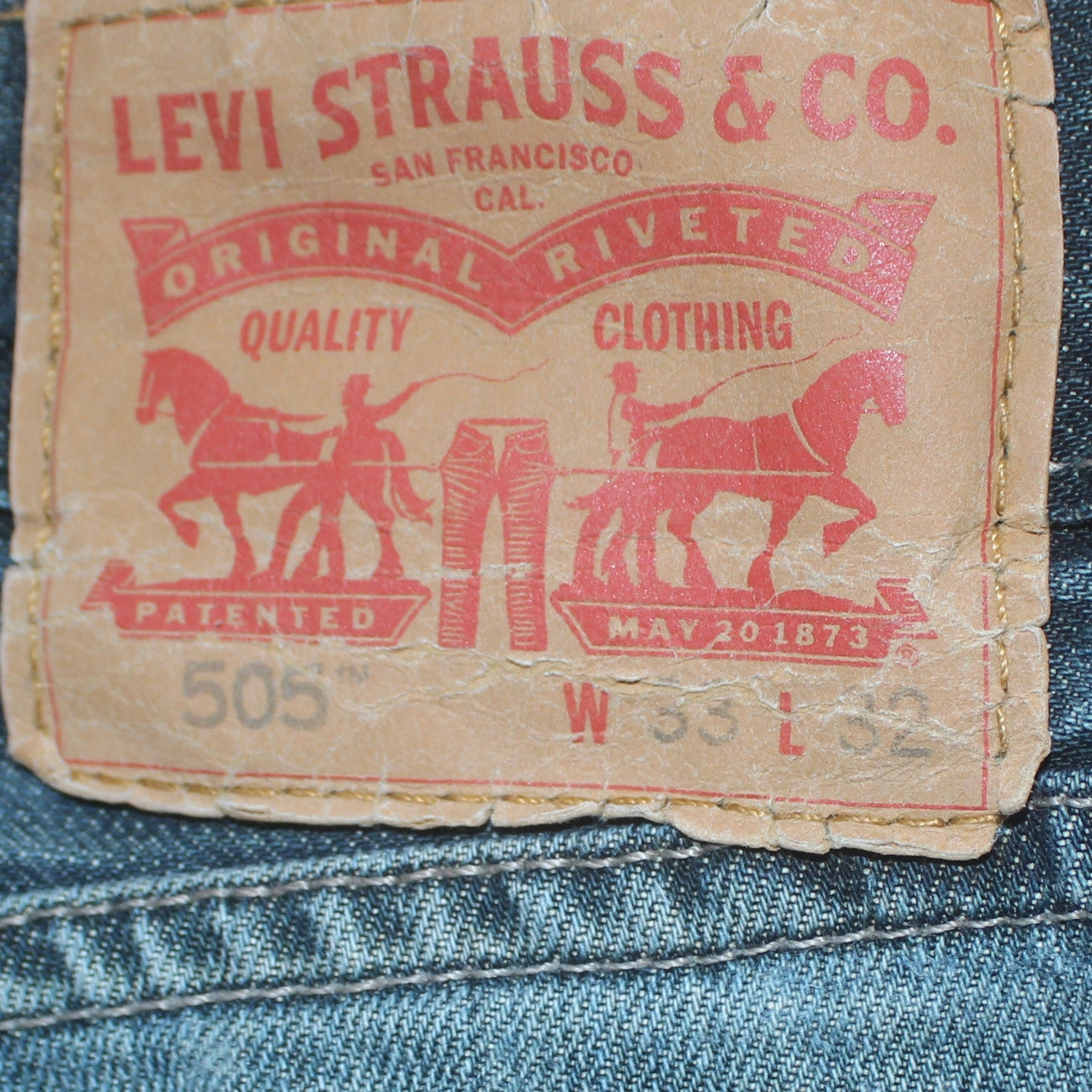 Levi's 505 Men's Blue Straight Leg Denim Jeans W35 L32