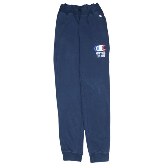 Champion Womens Blue Jogger Sweatpants Small Cotton Blend
