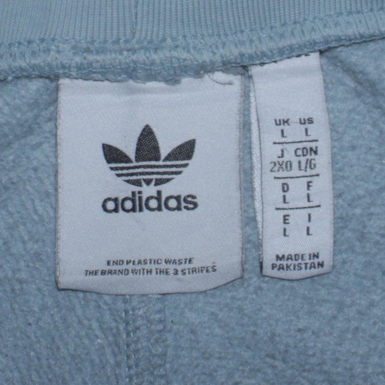 Adidas Mens Blue Sweatpants Jogger Trousers Size L Cotton Blend