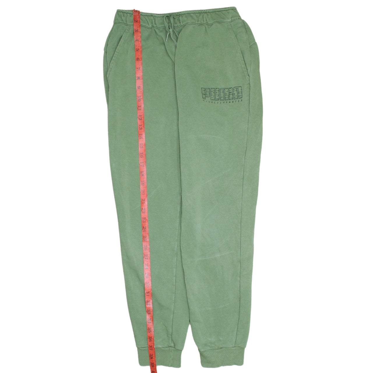 Puma Men’s Green Sweatpants M Regular Fit Tapered Logo Casual