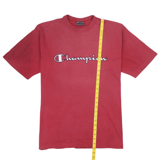 Champion Men's Red Graphic Logo T-Shirt Size L Short Sleeve Cotton