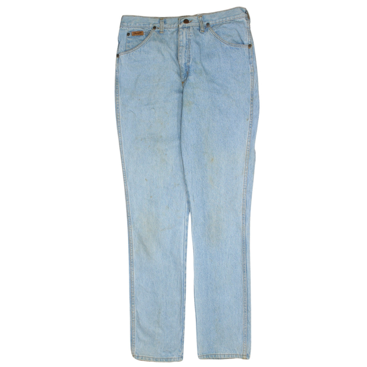 Wrangler Men's Blue 34 Straight Leg Vintage Denim Jeans