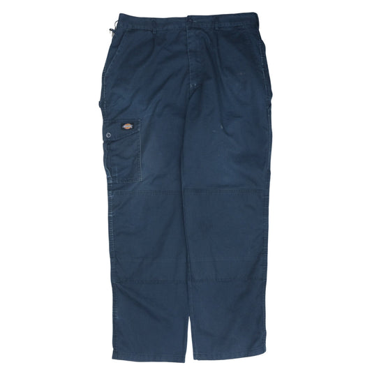 Dickies Mens Blue Cargo Work Trousers 38R Straight Leg