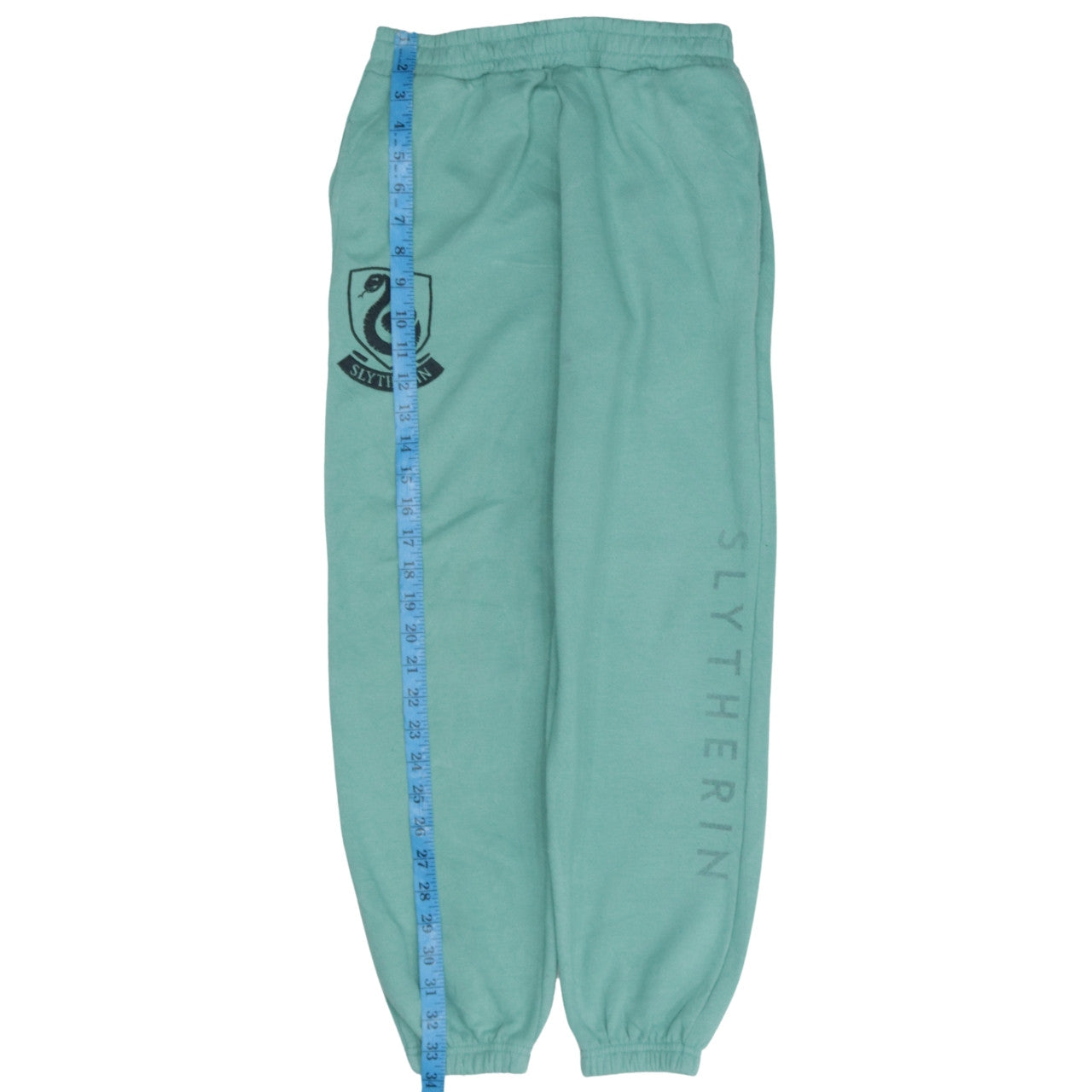 Harry Potter Women Green Slytherin Sweatpants Tapered Fit 2XS