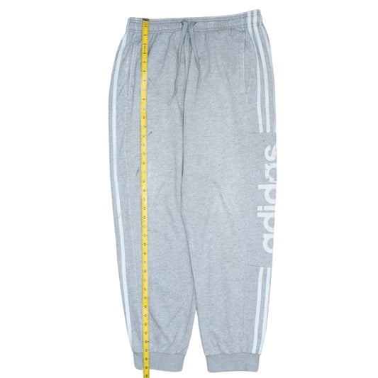 Adidas Men’s Grey Sweatpants Joggers M Logo Tapered Casual