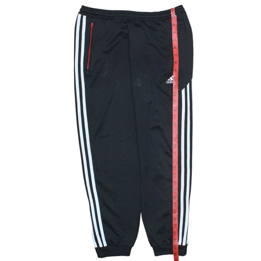 Adidas Boys Black Jogger Track Pants 11-12 Years Zip Pockets Activewear