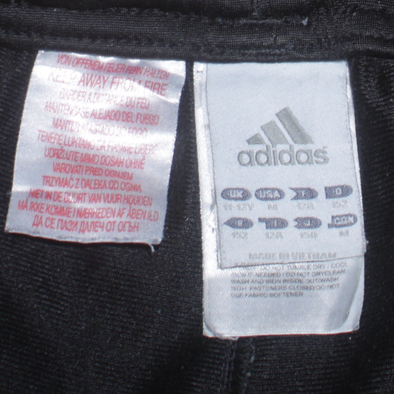 Adidas Boys Black Jogger Track Pants 11-12 Years Zip Pockets Activewear