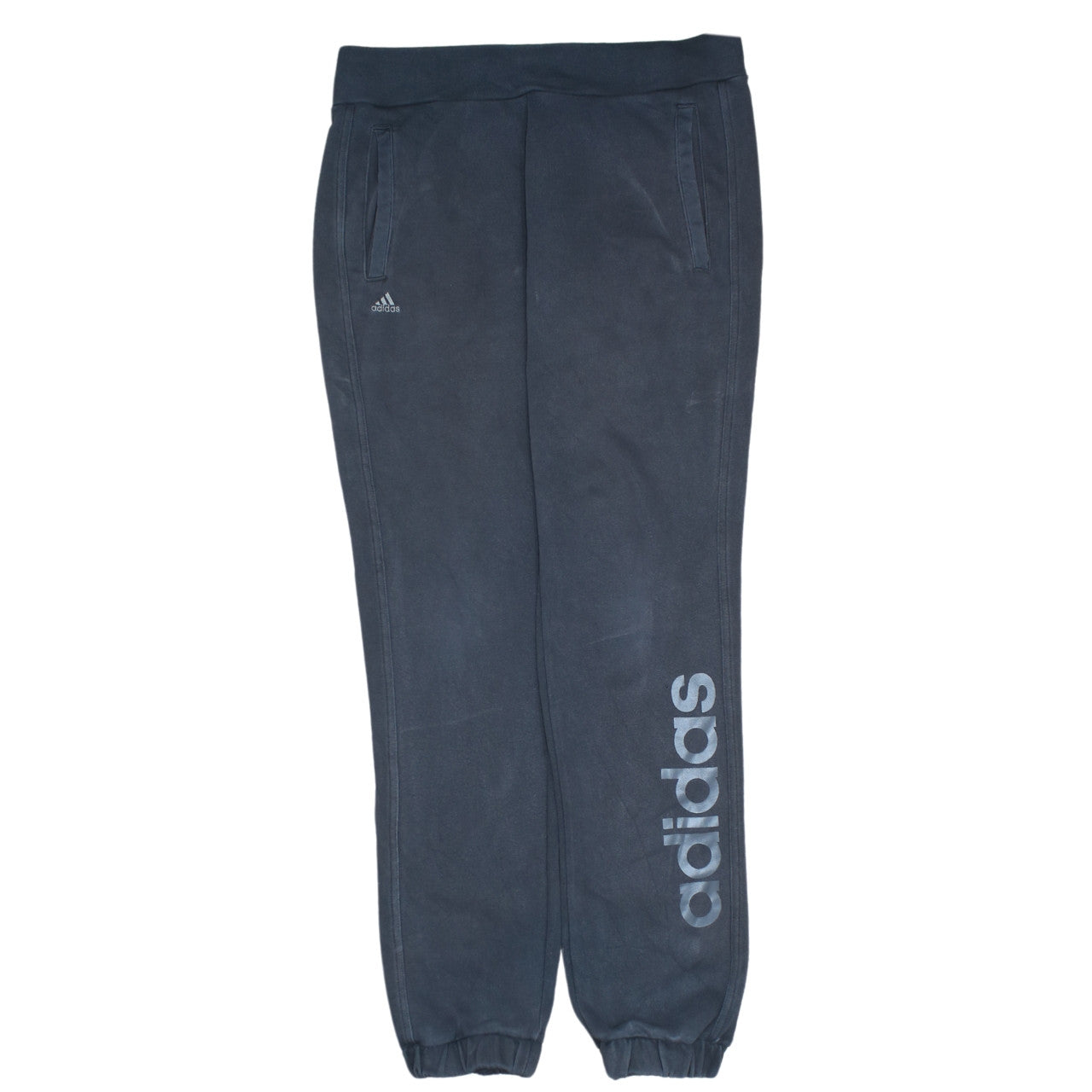 Adidas Womens Black Jogger Sweatpants S Tapered Fleece Sportswear