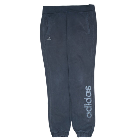 Adidas Womens Black Jogger Sweatpants S Tapered Fleece Sportswear