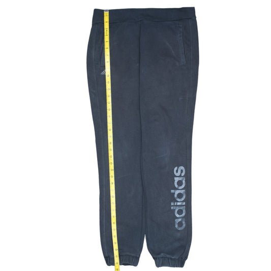 Adidas Womens Black Jogger Sweatpants S Tapered Fleece Sportswear